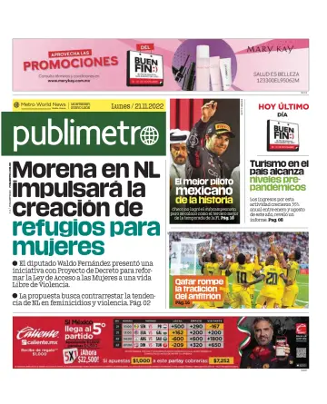 Publimetro Monterrey - 21 Nov 2022