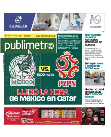 Publimetro Monterrey - 22 Nov 2022