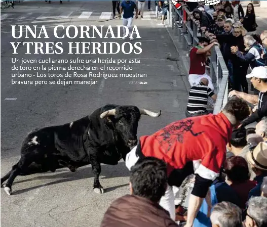 UNA CORNADA Y TRES HERIDOS
