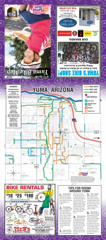 Yuma Bike Map - 10 2월 2018