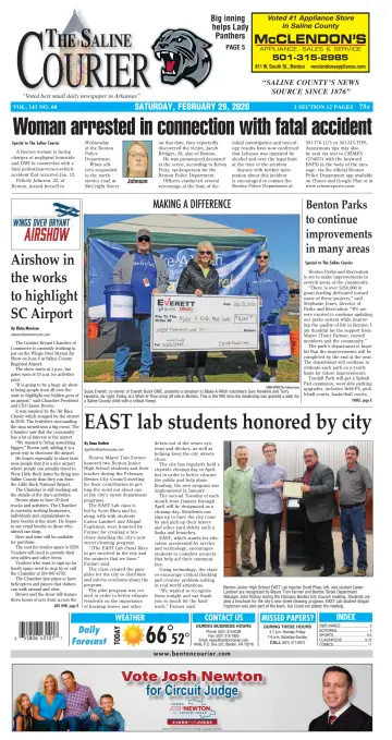 The Saline Courier Weekend - 29 Feb 2020