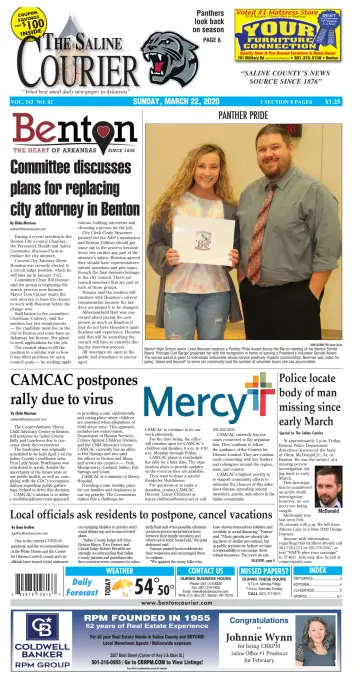 The Saline Courier Weekend - 22 Mar 2020