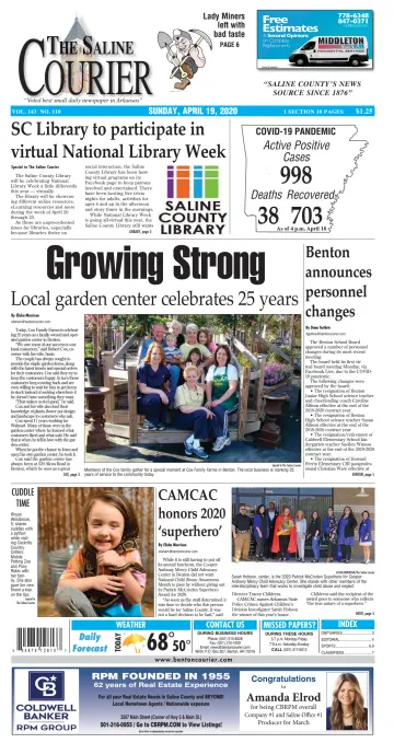 The Saline Courier Weekend - 19 Apr 2020