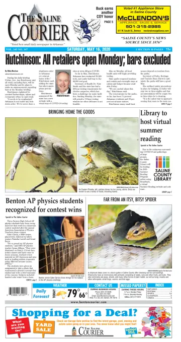 The Saline Courier Weekend - 16 May 2020