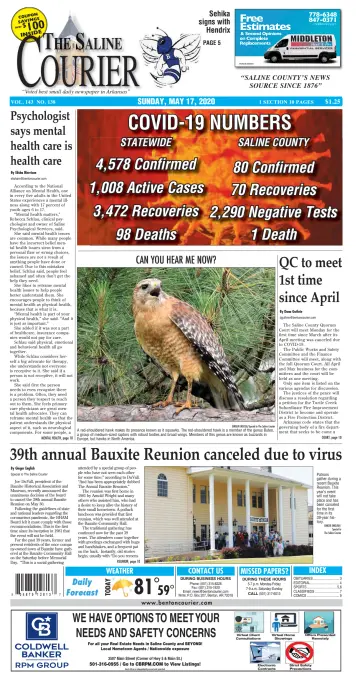 The Saline Courier Weekend - 17 May 2020