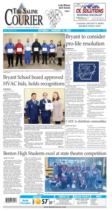 The Saline Courier Weekend - 19 Feb 2022