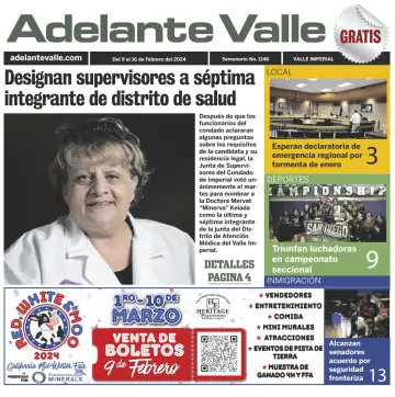 Adelante Valle - 9 Chwef 2024