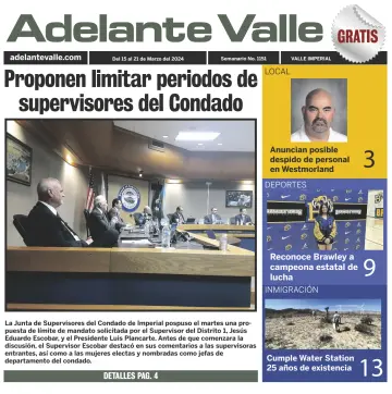 Adelante Valle - 15 Maw 2024