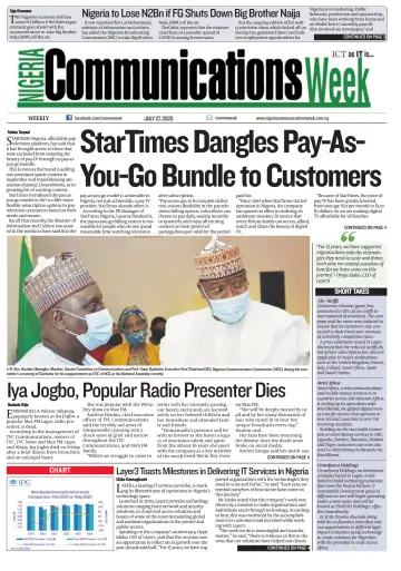 Nigeria Communications Week - 27 Gorff 2020