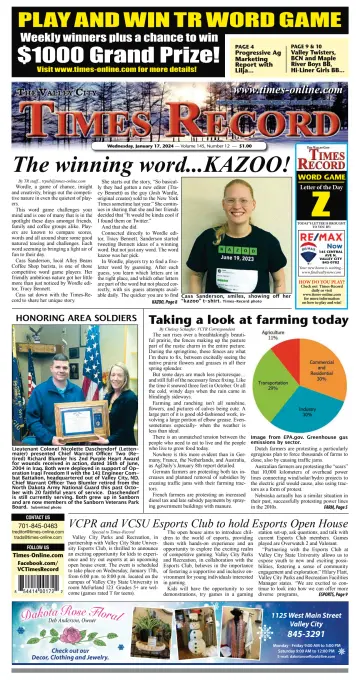 Valley City Times-Record - 17 Jan 2024
