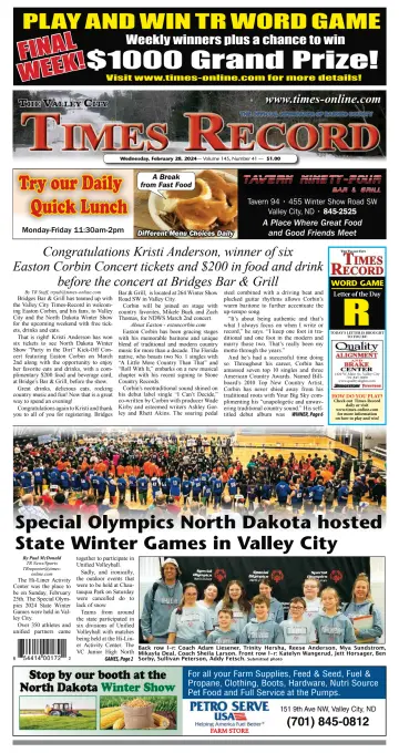 Valley City Times-Record - 28 Feb 2024