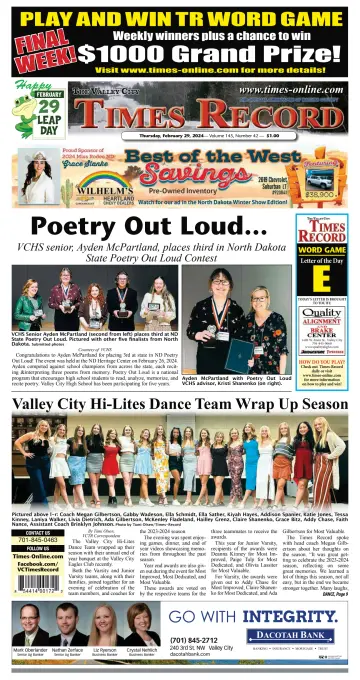 Valley City Times-Record - 29 Feb 2024