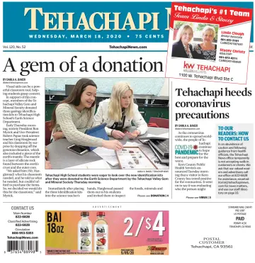 Tehachapi News - 18 Mar 2020