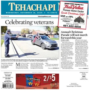 Tehachapi News - 18 Nov 2020