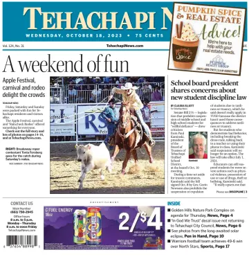 Tehachapi News - 18 Oct 2023