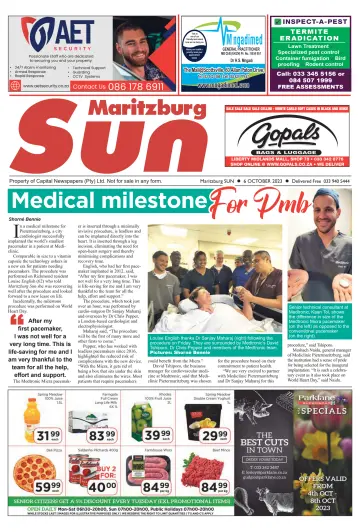 Maritzburg Sun (South Africa) - 6 Oct 2023