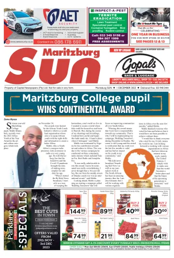 Maritzburg Sun (South Africa) - 01 déc. 2023