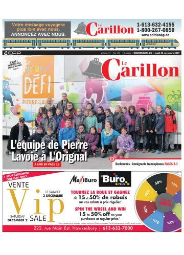 Le Carillon - 30 nov. 2017