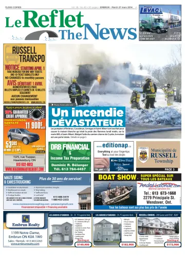 Le Reflet (The News) - 27 Mar 2014