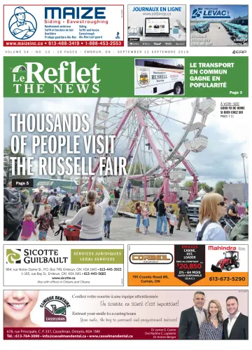 Le Reflet (The News) - 12 Sep 2019