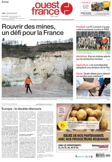Ouest France (Auray) - 25 四月 2024