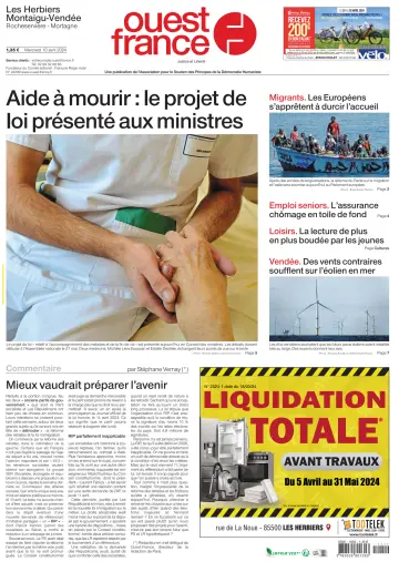 Ouest France (Les Herbiers / Montaigu) - 10 4月 2024