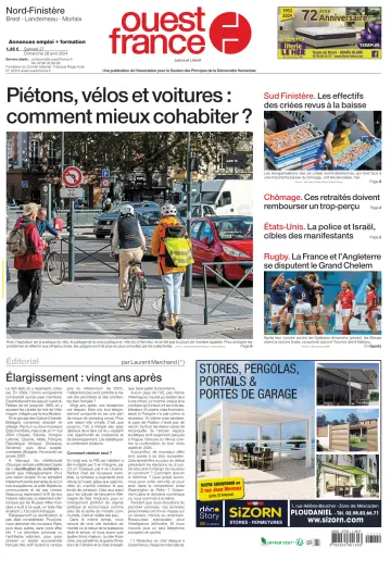 Ouest France (Nord-Finistère) - 27 4月 2024