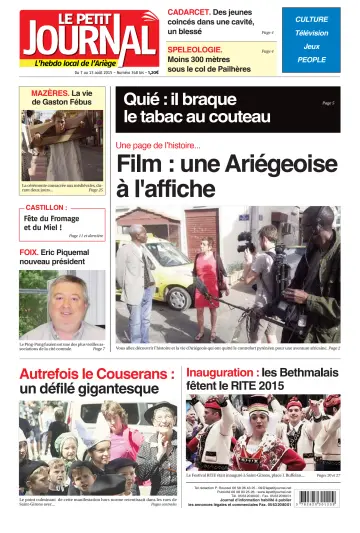 Le Petit Journal - L’hebdo local de l’Ariège - 7 Aug 2015