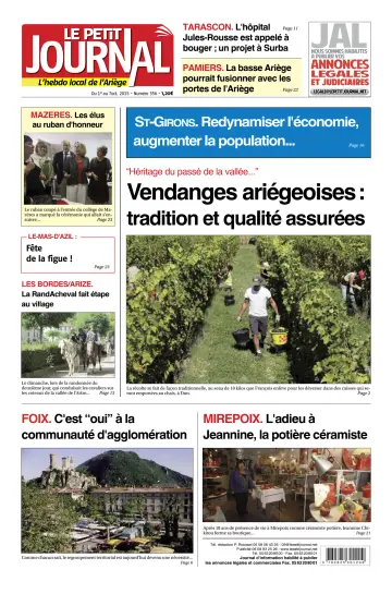 Le Petit Journal - L’hebdo local de l’Ariège - 2 Oct 2015