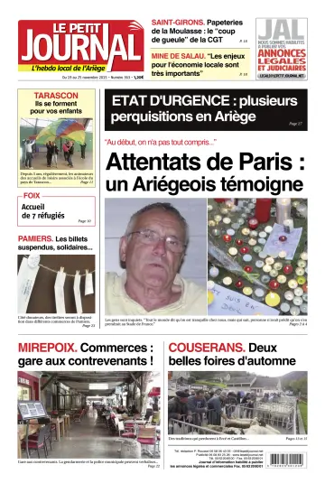 Le Petit Journal - L’hebdo local de l’Ariège - 20 Nov 2015