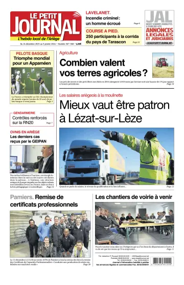 Le Petit Journal - L’hebdo local de l’Ariège - 25 Dec 2015