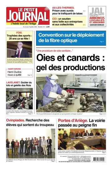 Le Petit Journal - L’hebdo local de l’Ariège - 22 Jan 2016