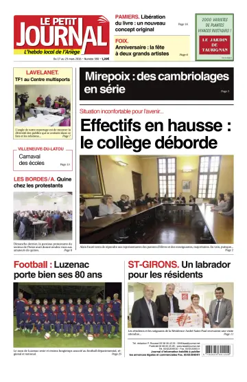 Le Petit Journal - L’hebdo local de l’Ariège - 18 Mar 2016