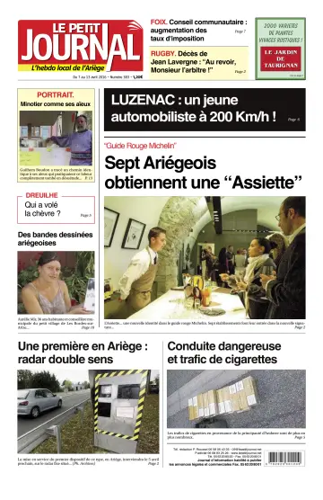 Le Petit Journal - L’hebdo local de l’Ariège - 8 Apr 2016