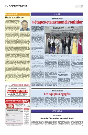 Le Petit Journal - L’hebdo local de l’Ariège - 6 May 2016