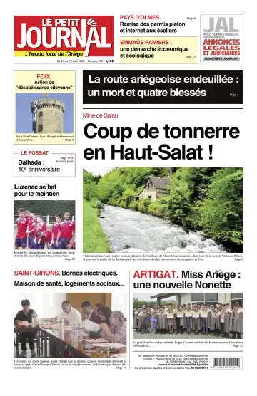 Le Petit Journal - L’hebdo local de l’Ariège - 20 May 2016