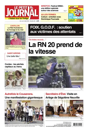 Le Petit Journal - L’hebdo local de l’Ariège - 5 Aug 2016