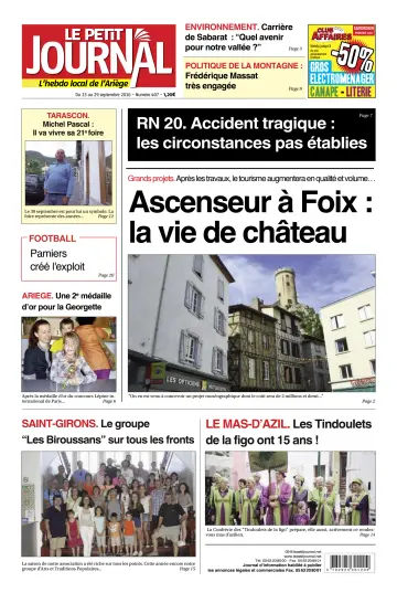 Le Petit Journal - L’hebdo local de l’Ariège - 23 Sep 2016