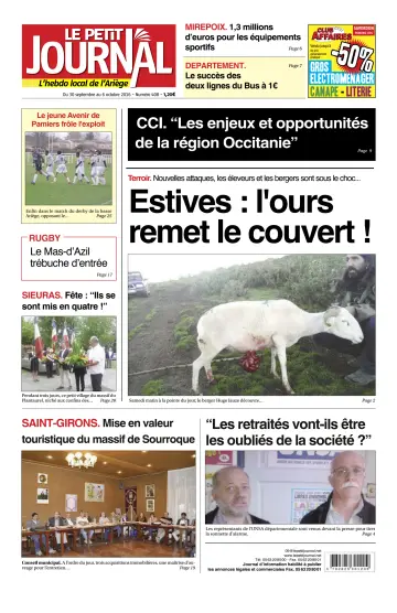 Le Petit Journal - L’hebdo local de l’Ariège - 30 Sep 2016
