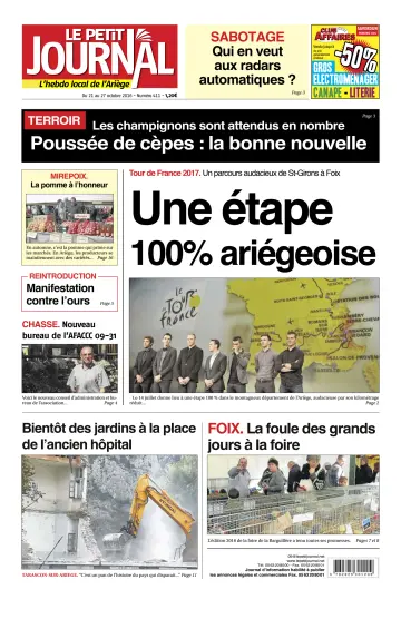 Le Petit Journal - L’hebdo local de l’Ariège - 21 Oct 2016
