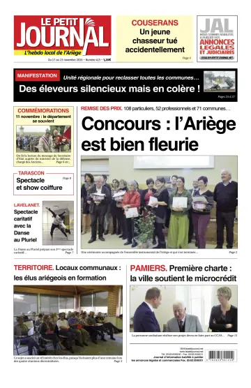 Le Petit Journal - L’hebdo local de l’Ariège - 18 Nov 2016