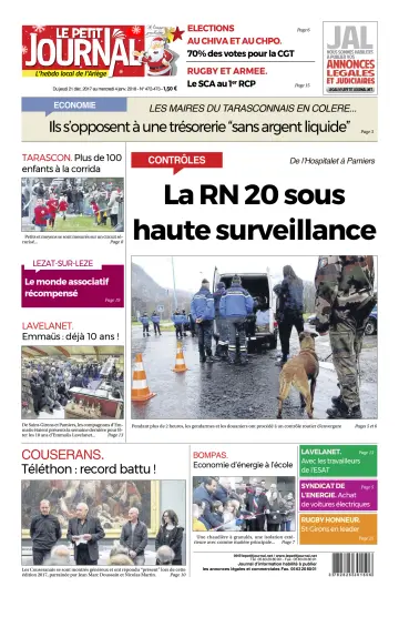 Le Petit Journal - L’hebdo local de l’Ariège - 22 Dec 2017