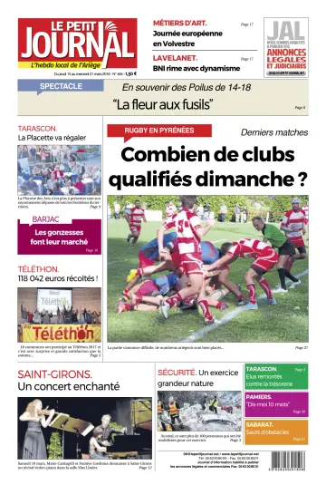 Le Petit Journal - L’hebdo local de l’Ariège - 16 Mar 2018