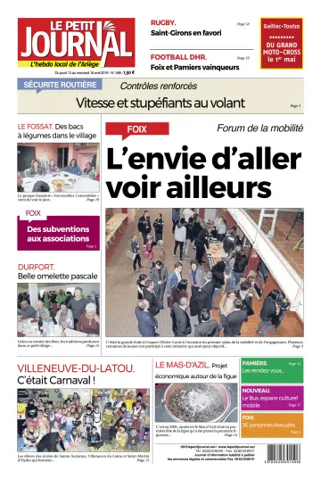 Le Petit Journal - L’hebdo local de l’Ariège - 13 Apr 2018