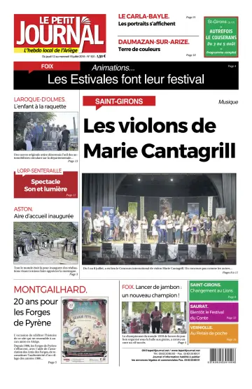 Le Petit Journal - L’hebdo local de l’Ariège - 13 Jul 2018