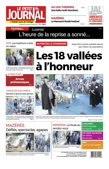 Le Petit Journal - L’hebdo local de l’Ariège - 10 Aug 2018