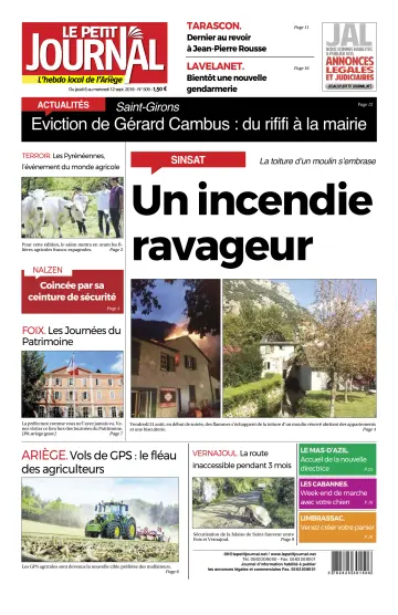 Le Petit Journal - L’hebdo local de l’Ariège - 7 Sep 2018
