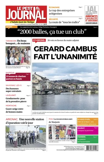 Le Petit Journal - L’hebdo local de l’Ariège - 28 Sep 2018