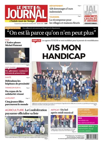 Le Petit Journal - L’hebdo local de l’Ariège - 23 Nov 2018