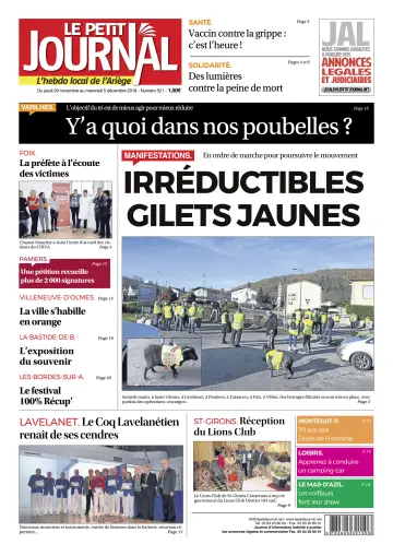 Le Petit Journal - L’hebdo local de l’Ariège - 30 Nov 2018